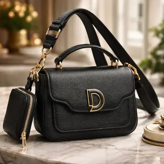 Kit Bolsa Feminina Transversal Tiracolo Luxo Com Carteira Versátil Moda Premium