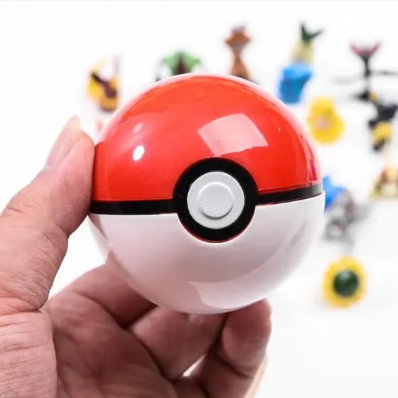 Pokebola Pokemon 7cm Tamanho Real Abre Fecha Boneco Sortido