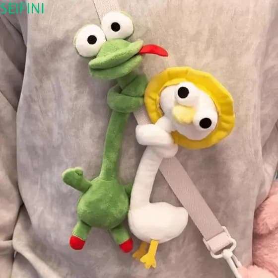 Chaveiro De Pelúcia De Macaco De Pescoço Longo SEIFINI , Pingente De Bolsa De Coelho De Dragão Estilo Fofo Cavalo De Cor