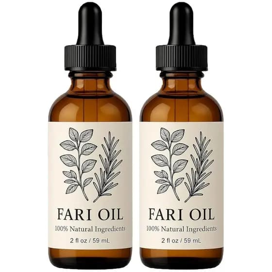 Óleo Capilar Fari Oil para Crescimento Capilar, Óleos Capilares Orgânicos Holísticos com Infusão de Ervas Botânicas para