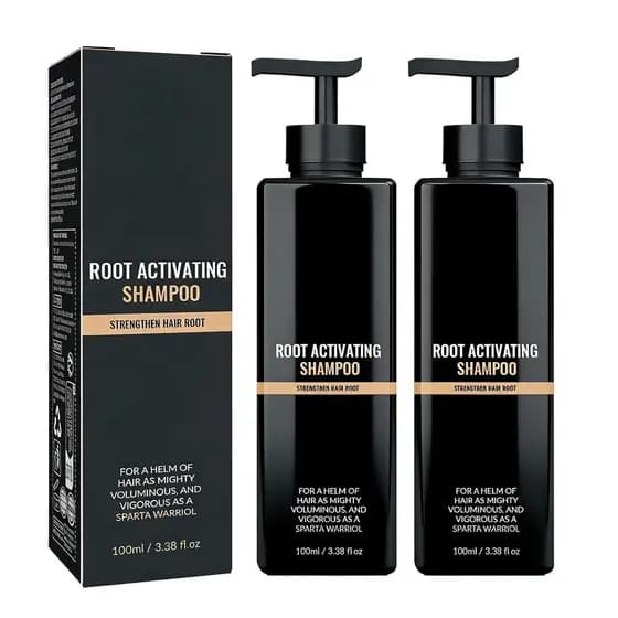 2PCS Shampoo Ativador de Raízes, Tratamento Anti-Queda de Cabelo, Reduz a Queda, Com Fórmula de Regeneração, Espessante