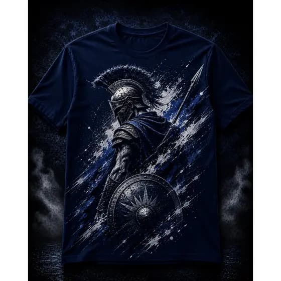 Camiseta Masculina Espartano Armadura Grega Casual Premium