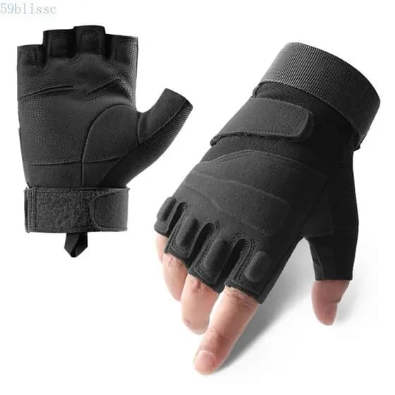 Luvas De Corrida BLISSC , Antiderrapantes E Resistentes Ao Desgaste Para Motocicleta Vintage De Meio Dedo Sem Dedos