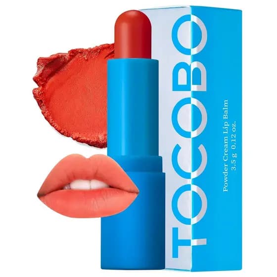 Bálsamo Labial em Pó Cremoso TOCOBO – Batom Vegano Coreano com Acabamento Matte Suave, Efeito Aveludado – Hidratante e c