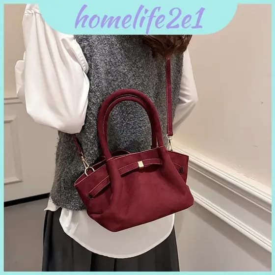 Moda Plissada Sólida Da Bolsa De Ombro Camurça Do Projeto Cor Das Senhoras Para O Dia A