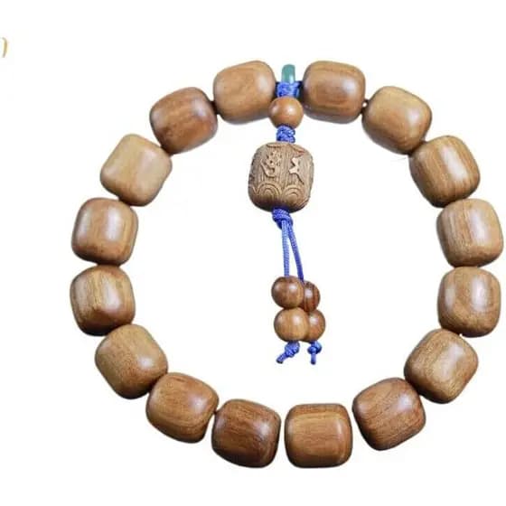 Pulseira Exquisita Feita à Mão de Madeira de Agarwood 12mm, Sândalo Natural Chinês # 21