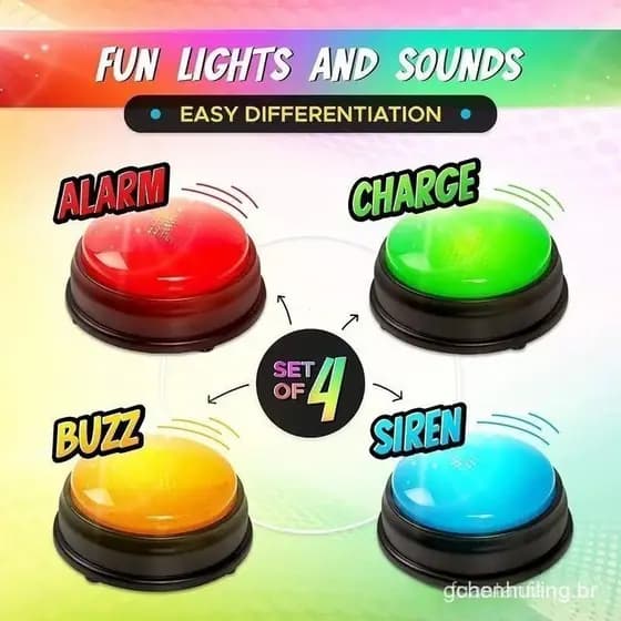 Toque Responsivo para Jogos, Jogo de 4 Partes com Luzes e Sons, Adequado para Crianças ou Adultos com Botão de Beep