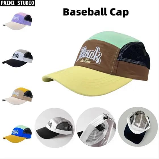 Masculino Feminino 5 Painéis Náilon Secagem Rápida Ao Ar Livre Boné Acampamento Correndo Caminhadas Esporte Retro Street