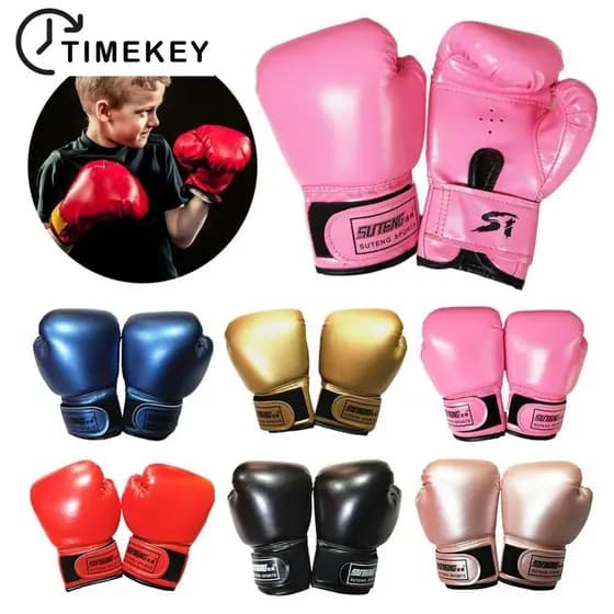 1luvas De Boxe Para Treinamento Infantil Luvas De Couro De PU Muay Sparring Punching Karate Kickboxing Profissionais