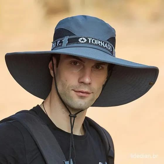 Chapéu De Proteção Solar Masculino 56-59cm Respirável Verão Panamá Exterior