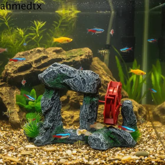 Ornamento De Tanque De Peixes AHMEDTXB , Estátua De Aquários De Simulação De Aparência Natural , Decoração De Aquário Ar