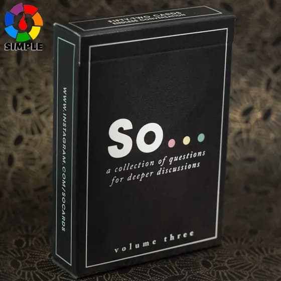 So Cards Deep Conversation Starters – Question Card Game for All Occasions (Volume Two)