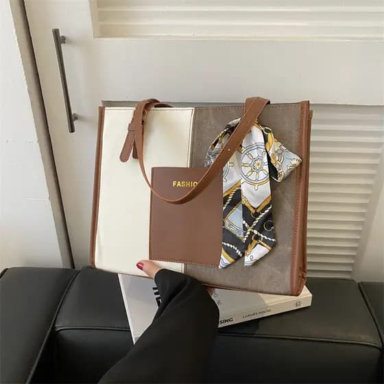 Novo estilo sacola 2024 novo estilo bolsa feminina verão High-End sentir portátil grande capacidade bolsa de ombro Commu