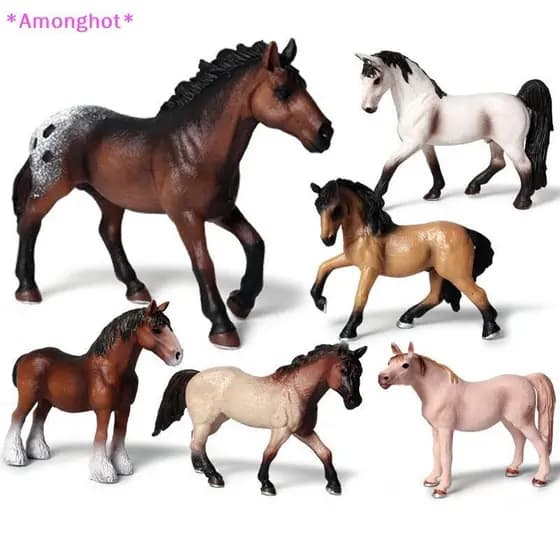 Entrehot > Simulação Animais Modelos De Corrida De Cavalos Figuras De Brinquedo De Ação Modelo De Coleção Sólida Novo