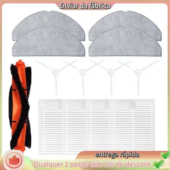 Para Xiaomi Robô Vácuo S20/D106 Peças De Reposição Acessórios Principal Escova Lateral Mop Pano Filtro