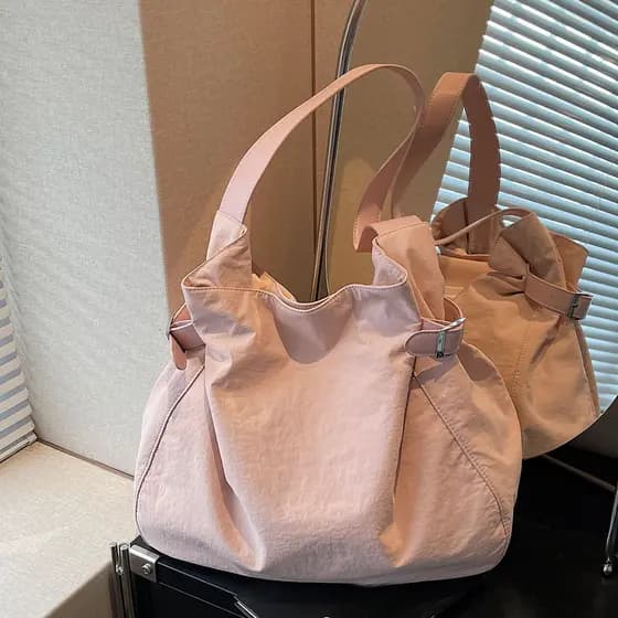 Único estilo preguiçoso de um ombro Commuter sacola feminina 2025 novo estilo grande bolso saco de pano moda na moda gra