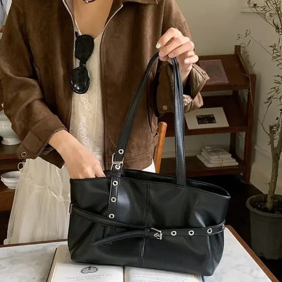Nicho Design versão coreana bolsa de axilas outono inverno grande capacidade bolsa de viagem All-Match sacola estilo mot