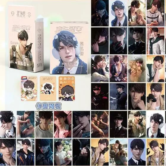 50 Unidades/Pacote Jogo Cartoon Love E Deepspace Cartões Laser Xavier Zayne Rafayel ralayo Sylus Caleb Qin Che Xia YiZho