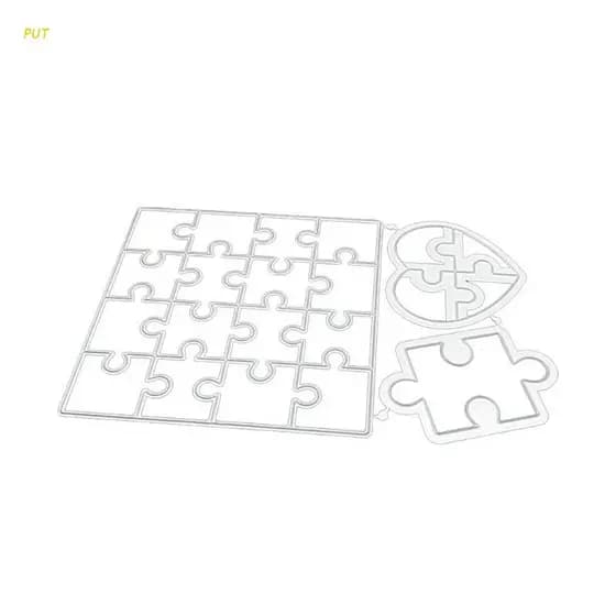 Put Coração Puzzle Corte Metal Morre Stencil Álbum Scrapbooking Selo Cartão Embossing Artesanato