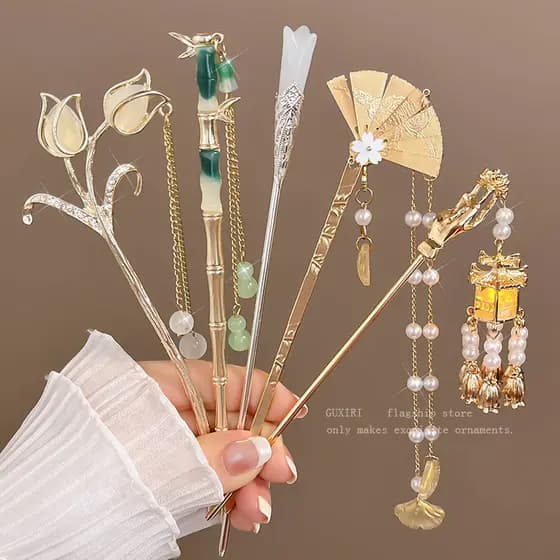 Estilo chinês novo estilo hairpin estilo antigo feminino High-End sentir 2025 novo estilo hairpin borla passo agitando t