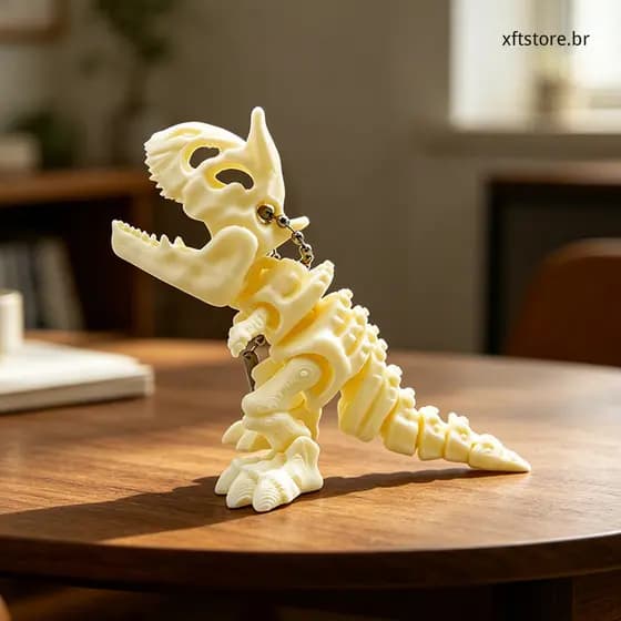 Triceratops Osso Chaveiro Brinquedo Fidget Articulações Totalmente Articuladas Para Pose Dinâmica Favores E Presentes De