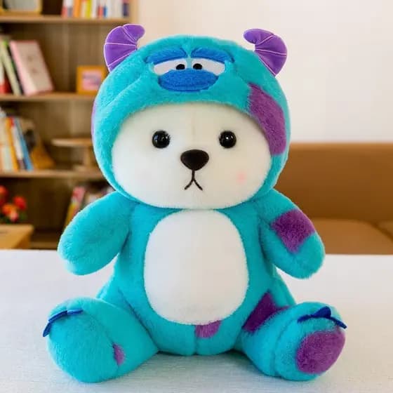 28CM Straw Nana/Lily Plush Toy Lina Doll Cute Bear Plush Toy hat can be taken off