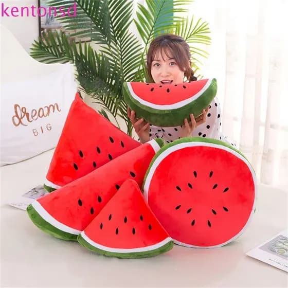 KENTONSD Frutas Brinquedo De Pelúcia Engraçado Travesseiro Decoração Para Casa Cama Sofá Almofada De Dormir Melancia