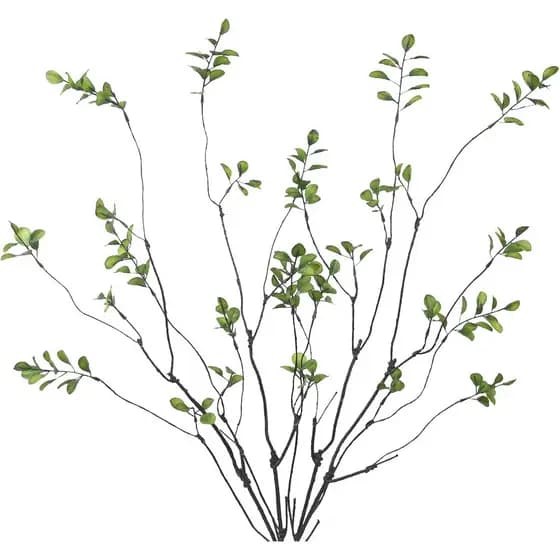 4 Peças de Plantas Artificiais com Hastes Verdes de 35,4" - Galhos Falsos para Enchimento de Vasos, Plantas Artificiais