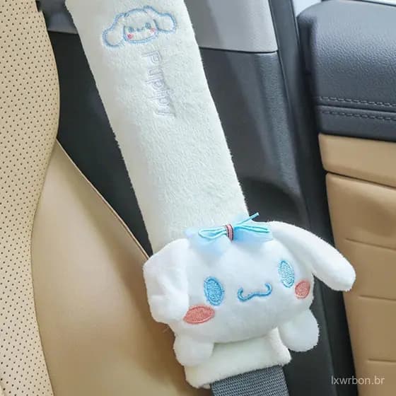 TKEY 1Pc Universal Cinto De Segurança Do Carro Capa Ombro Dos Desenhos Animados Sanrio Kawaii Cinnamoroll Protetora Aces