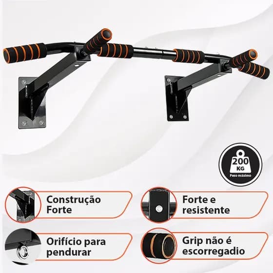 95cm Barra Horizontal de Parede Porta Doméstica Moldura Da Porta Barra Paralela Pull-ups Capacidade de carga de 200 kg