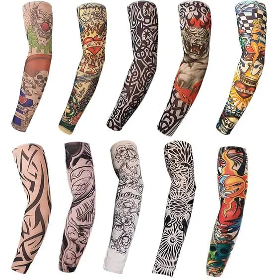 Mangas de Tatuagem para Homens, Mulheres e Crianças – Tatuagem Temporária Falsa para Esportes ao Ar Livre, Decoração de