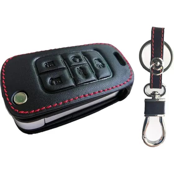 Capa de Couro para Chave KAWIHEN Compatível com Chevrolet Chevy Camaro Cruze Equinox Impala Malibu SS Sonic GMC Terrain