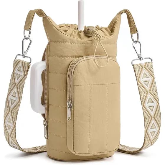 Bolsa Porta-Garrafa de Água WOOMADA com Alça, Bolsa Transversal de 40/32 oz, Acessórios de Academia, Bolsas de Ombro par