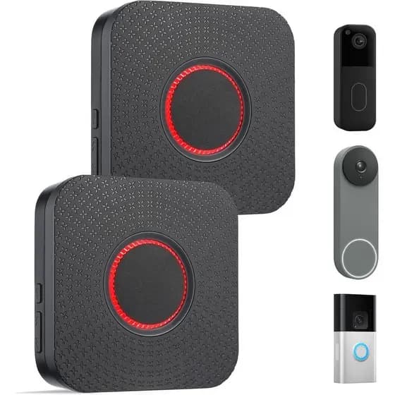 Campainha Sem Fio Inteligente para Google Nest, Blink, Ring Video Doorbell, Sem Necessidade de Fiação, Configuração Fáci