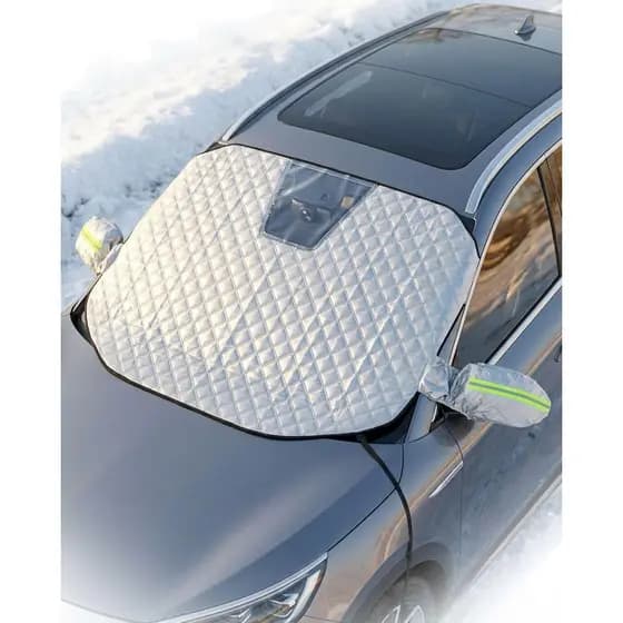Windshield Cover for Ice and Snow - 2026 Upgraded Heavy Duty Oxford Fabric, Not Obstructing Dash Cam, Resists 10-Level W