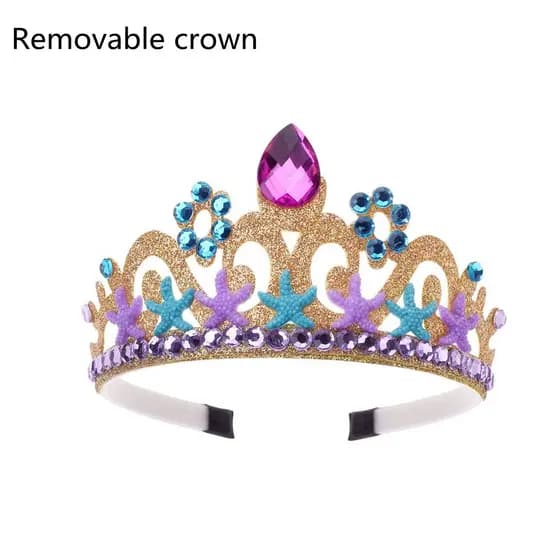 Tiara Coroa De Sereia Estrela Do Mar Com Strass/Joia Infantil Para Meninas