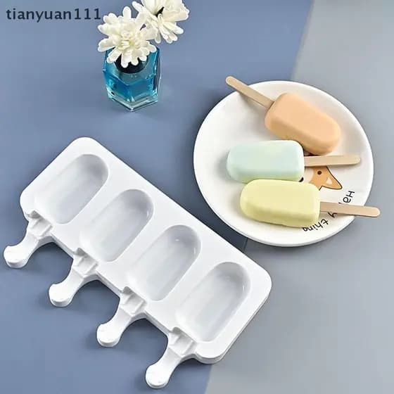 tianyuan111 1/2/3 Pçs Molde De Picolés De Sorvete Grau Alimentício Silicone Coração Frutas Chocolate Em Forma DIY Cozime