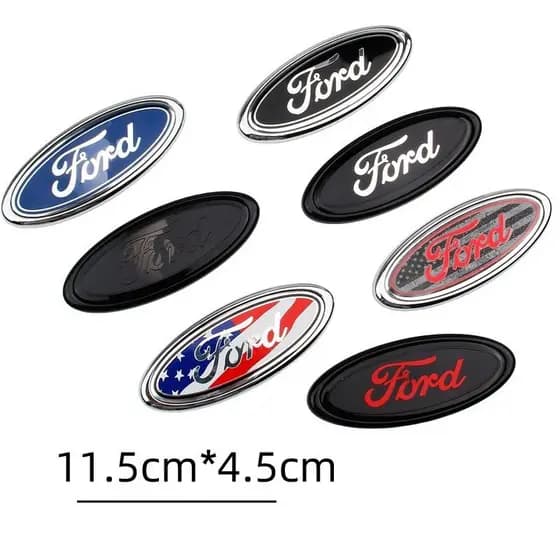 1 ABS 11.5 Cm * 4.5 Ford Logo Car Substituição Emblema Grade Traseira Dianteira Para