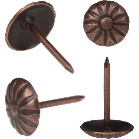 Pregos de Estofamento para Móveis, Pregos Decorativos Vintage para Estofamento, Kit de 100 Peças de Pregos Decorativos p