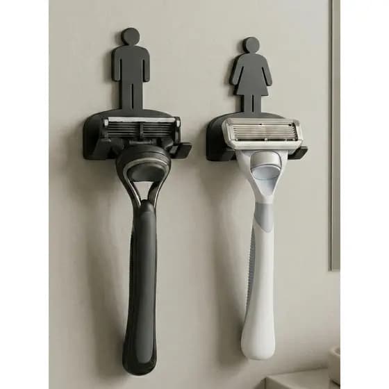 Suporte Prestobarba Parede Fita 3M Organizador Banheiro Barbeador Gilete Masculino Feminino Lâmina