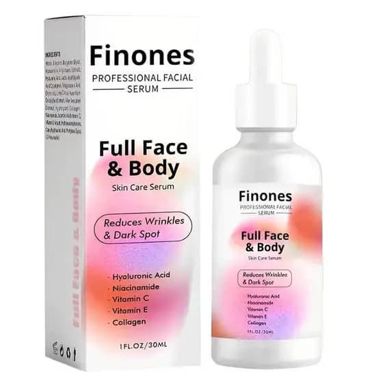 Finones Sérum Facial e Corporal 30ml, Antirrugas e Corretor de Manchas Escuras com Niacinamida DIK9