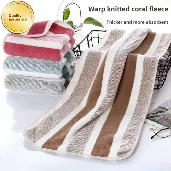 Toalha de banho de lã coral Toalha envoltória espessada Extra grande absorvente de secagem rápida para lavagem facial Ho
