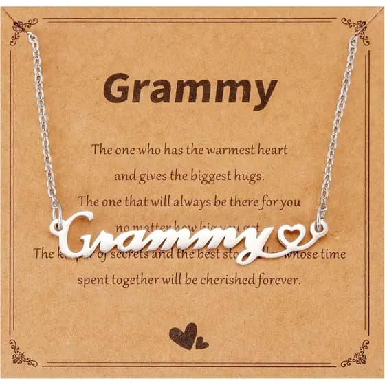 Kivosliviz Grammy Gifts for Birthday Grandma Women from Grandson Grandkids Xmas Funny Grammy Jewelry