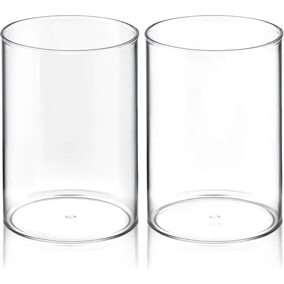 2 Peças Porta-Canetas Cilíndrico de Acrílico, Organizador de Mesa Elegante e Transparente, Organizador Redondo para Pinc