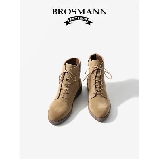 BROSMANN/BROSMANN Martin Botas femininas 2026 ao ar livre marrom amarelo botas curtas sapatos femininos botas Cargo com