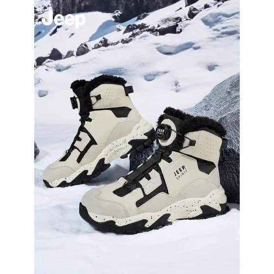 Jeepspirit Jeep sapatos masculinos de alta qualidade botas de neve masculinas 2025 inverno novo estilo masculino velo sa