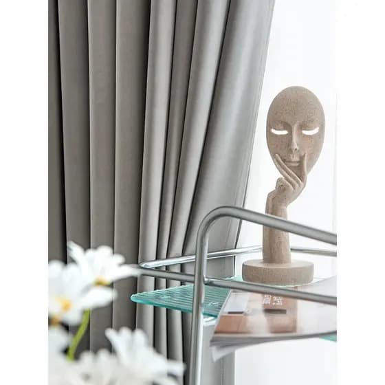 Cortinas feitas de lã australiana para sala de estar e quarto, simples, totalmente opacas, de alta qualidade, elegantes,