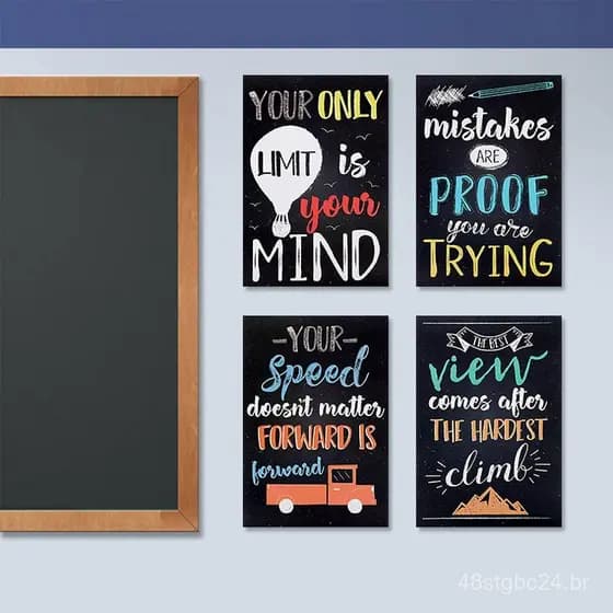 Pôsteres Motivacionais para Sala de Aula com Citações Inspiradoras