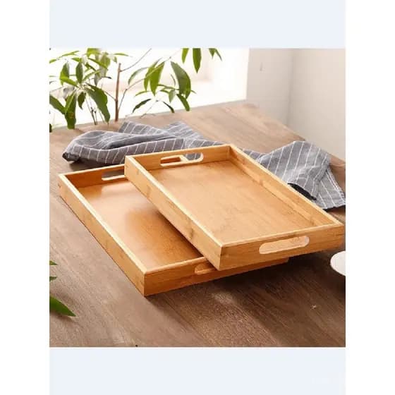 Bandeja de bambu e madeira, bandeja de chá retangular, conjunto de chá kung fu em madeira maciça para uso doméstico, ban