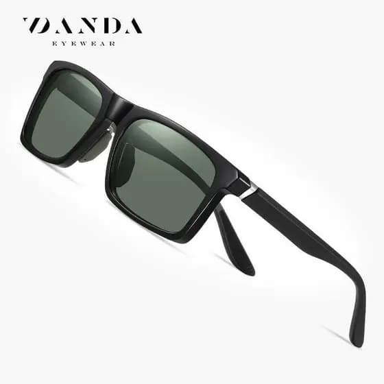 Óculos de sol polarizados masculinos, óculos de sol esportivos casuais, armação quadrada TR com furos de ventilação, pro
